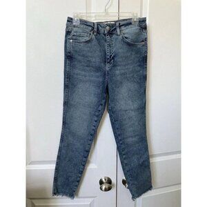 Free People Skinny Stretch Raw Hem Jeans Womens 31